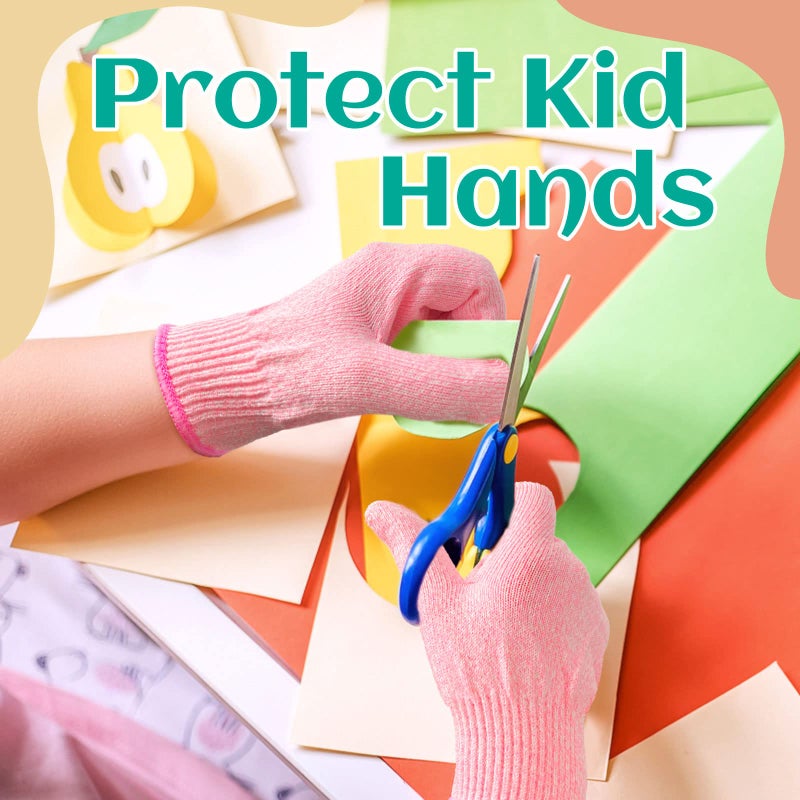 Evridwear Cut Resistant Gloves for Kids 4-6 Years, Level 5 Protection Cutting Gloves Food Grade for Cooking, Whittling, Wood Carving, Gardening and DIY - Image 2